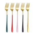 thumbnail image 1 of 5-Piece Stainless Steel Fruit Fork Set for Desserts, Tea, Cakes - Modern Design for Parties, Events, Weddings, 1 of 5