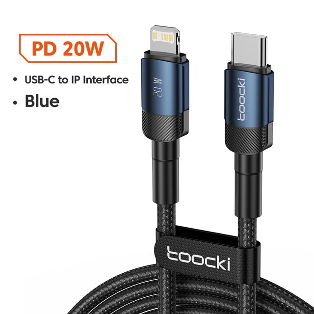 Toocki USB tipo C cable cargador rápido cable USB C para iPhone 15 14 13 12 11 Huawei P40 P30 Realme Oppo Oneplus 1m 2M