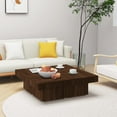 thumbnail image 1 of vidaXL Coffee Table Brown Oak 90x90x28 cm Engineered Wood, 1 of 5