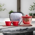thumbnail image 6 of Mornei Chinese Tea Set Tea Service Set Portable Glass Teapot Infuser Teaware Teapot and red, 6 of 9