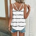 thumbnail image 6 of Womens Tank Tops Summer Striped Crew Neck New Tank Fashion Print Casual Fashion Blouse Tops, 6 of 6