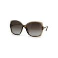 thumbnail image 1 of Womens Polarized Ribbon Jewel Hinge Butterfly TR90 Plastic Sunglasses Beige Brown, 1 of 4