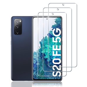 Zonyee [3 Pack] Protecteur d'écran en verre trempé transparent compatible pour Samsung Galaxy S20 FE 6.5-inch, résistant aux rayures, installation facile, sans bulles