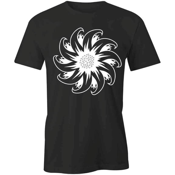 Sunflower T-Shirt | Pretty Flower Black Tee Gift