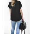 thumbnail image 3 of Weardear Short Sleeve Blouses for Women Dress Work Shirts Business Casual Chiffon Tops, 3 of 6