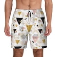 thumbnail image 2 of Goofa Geometric Triangle Printed Men's Swim Trunks Board Shorts Quick Dry Mens Swimming Trunks with Compression Liner,Breathable Fit Hawaii Beach Shorts-Medium, 2 of 9