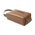 thumbnail image 3 of Caja de pañuelos para coche, dispensador de toallitas, dispensador de pañuelos colgante, servilletero, para senderismo, mochilero, baño, hogar, cocina Marrón Soledad Funda de tejido, 3 of 10