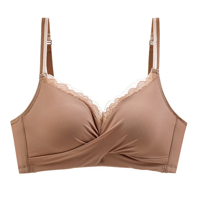Timegard Bras for Women Lace Adjustable Strap Wireless Full Support Crisscross Comfort Everyday Bralette