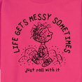thumbnail image 2 of Peanuts - Life Gets Messy Pig Pen - Men's Crew Neck Fleece Pullover, 2 of 6