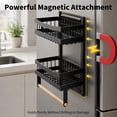 thumbnail image 6 of iFaveorr Magnetic Spice Rack for Refrigerators, Foldable Shelf with Towel Holder, 2-Tier Kitchen Organizer, 11.81 x 4.72 x 14.57 in, 6 of 7
