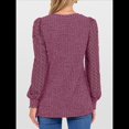 thumbnail image 4 of Blusas de Encaje de Larga para Mujer, Suéteres de Cuello en V A para Otoño 2025, Atuendos Elegantes e Informales de Invierno Rosa Púrpura M, 4 of 8