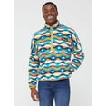 thumbnail image 3 of Penfield Men's Melwood Teal Print Regular Fit Half Zip Fleece Jacket, 3 of 7