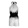 thumbnail image 6 of Women's Halter Romper Floral Print Sleeveless Short Jumpsuit Summer Beach One Piece Backless Loose Fit Jumpsuits XL, 6 of 7