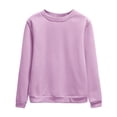 thumbnail image 2 of UJNDER Women's Crewneck Sweatshirt Solid Color Pullover Long Sleeve Casual Loose 2025 Fall PP1 M, 2 of 3