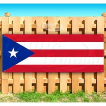 Puerto Rico Flag 13 oz Vinyl Banner With Metal Grommets