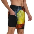 thumbnail image 2 of Fotbe Tennis Ball In Fire And Water Men’s Swim Trunks Quick Dry Swim Shorts Board Shorts with Mesh Lining-Large, 2 of 6