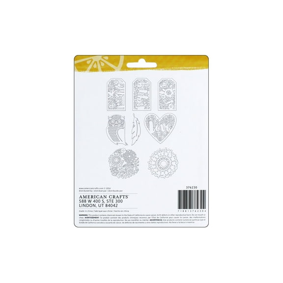 - Amy Tan Oh Happy Life Die-Cut Paper Tags 8/Pkg