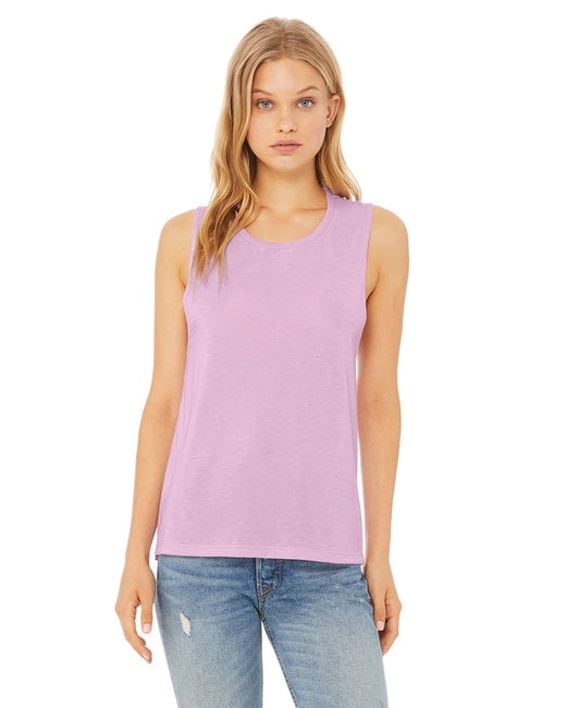 Bella + Canvas, The Ladies' Flowy Scoop Muscle Tank - LILAC - S ...