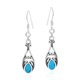 thumbnail image 1 of AeraVida Aretes Colgantes de Plata de Ley con Incrustaciones de Lágrimas de Turquesa Azul Ornamentales de Estilo Vintage para Mujer, Accesorios, Joyería de Aniversario, Regalo, 1 of 5