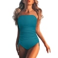 thumbnail image 1 of Kcodviy Maillot de Bain Sans Bretelles pour Femmes Bandeau Bikini Transparent Maillot de Bain Grande Taille Robes Maillot de Bain String Shorts de Boxe, 1 of 5