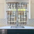 thumbnail image 3 of Retro Tableware5 (1) Kitchen Curtain Valance 3 Piece Home Curtains and Valance Set Curtain Sink Window Decor Window Treatment Tier 27.5x36 Length, 3 of 6