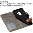 thumbnail image 3 of Mandala Case for Samsung Galaxy S9 Plus, Premium Leather Flip Wallet Card Slots Magnetic Stand Protective Cover Ultra Slim Case with Lanyard, Embossed Flip Cover-Gray, 3 of 14