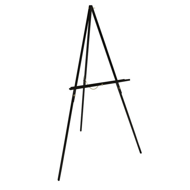 US Art Supply 64" High x 271/2" Wide BLACK Wooden Tripod Display Floor