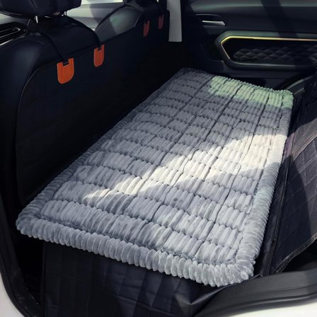 Dog Bed for Car, Backseat Pet Bed Mat, Dog Seat Cover for Car Back Seat, Non-Slip Travel Pet Mat, Fit for Backseat Extenders and Seat Covers (LightGray, 24.8x54inch)