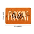 thumbnail image 3 of Hovilon 16x24 Inch Fall Pumpkin Thanksgiving Doormat, Orange Polyester Welcome Mat, Non-Slip Washable Autumn Harvest Door Rug for Front Porch Entryway Kitchen, Indoor Outdoor Farmhouse Home Decor, 3 of 6