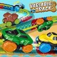 thumbnail image 1 of Assembled Rail Car Toys Anti-gravity Dinosaur Car Electric Light Track DIY Model Mechanical Interactive Toy for Boy, 1 of 5