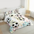 thumbnail image 3 of Homewish Football Ball Game Bedding Comforter Set,Modern Geometric Hockeycomb Twin Comforter Sets,Colorful Hexagon Bedding Set For Boys Kids,Luxury Bedroom Decor Reversible,2 Pieces, 3 of 8