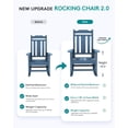 thumbnail image 5 of Oversized HDPE Outdoor Rocking Chair, Blue, All-Weather Patio Rocker, 5 of 8