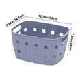 thumbnail image 3 of Large Rectangular Plastic Storage Basket 12.60 Inches Dual Side Handle Multifunctional Easy Clean Organizer for Home Desktop Cabinet Bathroom Party Favors Decor Sundries Storage, 3 of 6