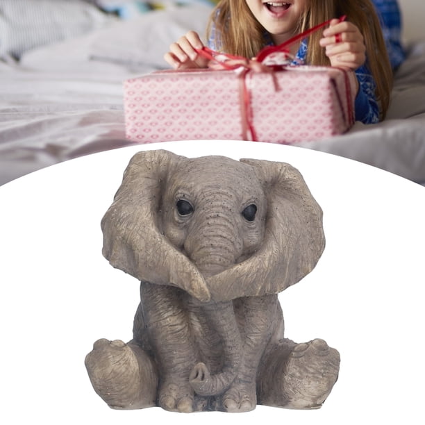 Adornos de Elefante de Bebé, Encantadoras Figuras de Resina de Animales Duraderos No Tóxicos para la Sala de Estar