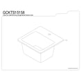 thumbnail image 6 of Gourmetier GCKTS15158 Towne 15" Cast Iron Self-Rimming Single Bowl Drop-In Kitchen Sink (1 Hole), White, 6 of 11