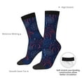 thumbnail image 4 of Hirioo Firework Pattern Adult Middle Tube Socks Breathable Sock Non-Pilling,Contrasting Color Design, 4 of 6