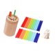 thumbnail image 3 of Vaso para clasificar colores con palitos, juguetes educativos sensoriales, cilíndricos para niños 24 piezas de palitos, 3 of 9