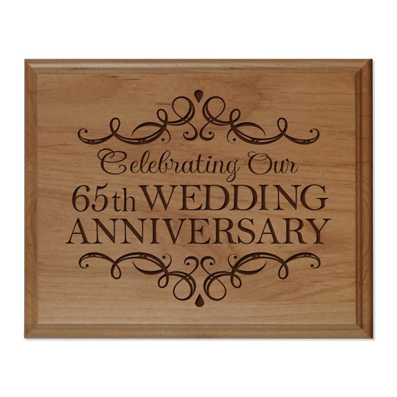 Sixty-Fifth Anniversary Gift Ideas For Him Her Couple Wall Plaque