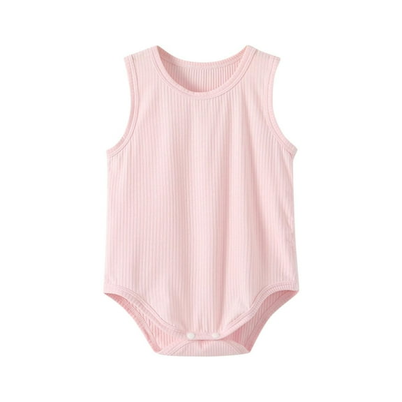 Newborn Sleeper, Newborn Onesie, Paiwinds Children's Solid Color Comfortable Jumpsuit Baby Summer Sleeveless Bag Fart, 1 Years