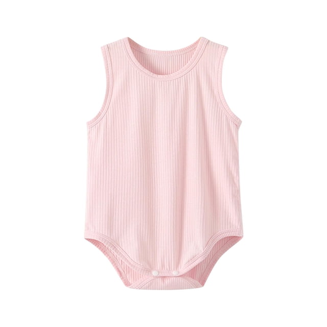 Tranfacy Justaucorps pour Garçons et Filles, Col Rond Sans Manches Justaucorps Enfants, Combinaison Confortable Couleur Unie Enfants Été Sans Manches Sac Pet