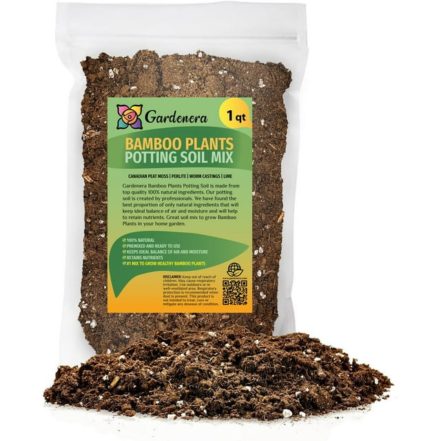 ⭐ Premium Bamboo Potting Soil Mix (1 Quart Bag)