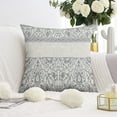 thumbnail image 3 of Exquisite Ethnic Boho 16x16 inch Pillow Covers, Set of 2, Decorative Linen Blue Carpet Design, Perfect Farmhouse Throw Pillows for Sofa, Couch, Outdoor Use, 3 of 7