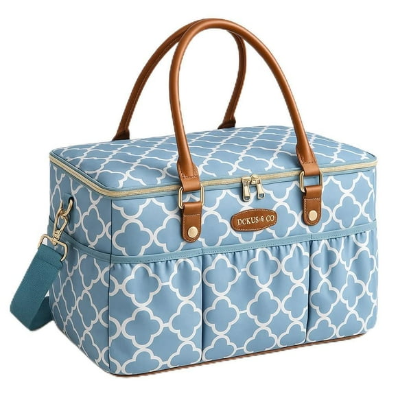 Bolso para Pañales DOKUS & CO Luxe Azul Marroquí 41x21x24 cm