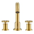 thumbnail image 2 of Ancona Industria Widespread Hexagonal Two-Handle 3-Hole Bathroom Faucet in Brushed Titanium Gold, 2 of 5
