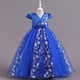 thumbnail image 1 of Vestido infantil Vestido de princesa Vestido de novia para niñas medianas y grandes Falda larga de malla para niñas, 1 of 6