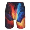thumbnail image 3 of Balery Wolf Traje de Baño Estilo Hawaiano para Hombre, Shorts de Secado Rápido con Bolsillos-XX-Large, 3 of 6
