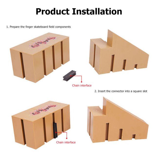 Mini juguetes educativos para dedos Skate Park Ramp Toy para niños Regalo de cumpleaños (B) Ehuebsd Para estrenar
