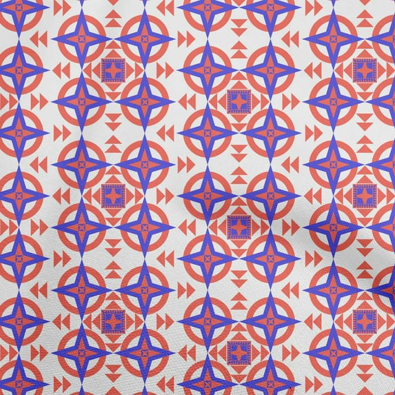 oneOone Cotton Poplin Twill Light Red Fabric Geometric Diy Clothing Quilting Fabric Print Fabric By Yard 56 Inch Wide