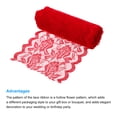 thumbnail image 3 of Cinta de encaje Uxcell con patrón floral, cinta de encaje bordada para costura, manualidades y envoltura de regalos, decoración de bodas en rojo, 3 of 5