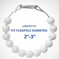 thumbnail image 2 of Anley Authentic Beaded Flag Retainer Ring for Both Internal & External Halyard Flagpole - Keep Flag Close to Pole - For 2 to 3 Inch Diameter Pole, 2 of 5